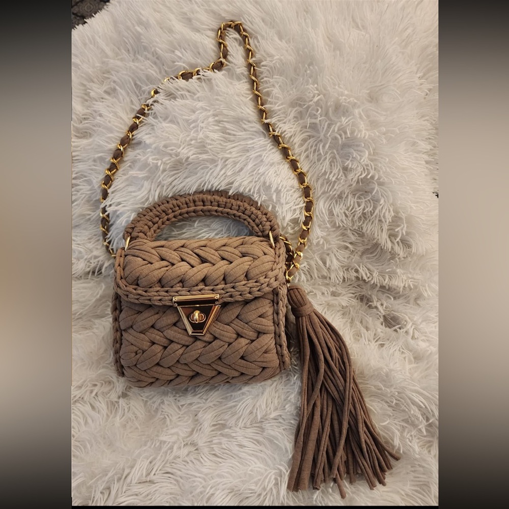NEW, Mocha Brown Handmade Purse